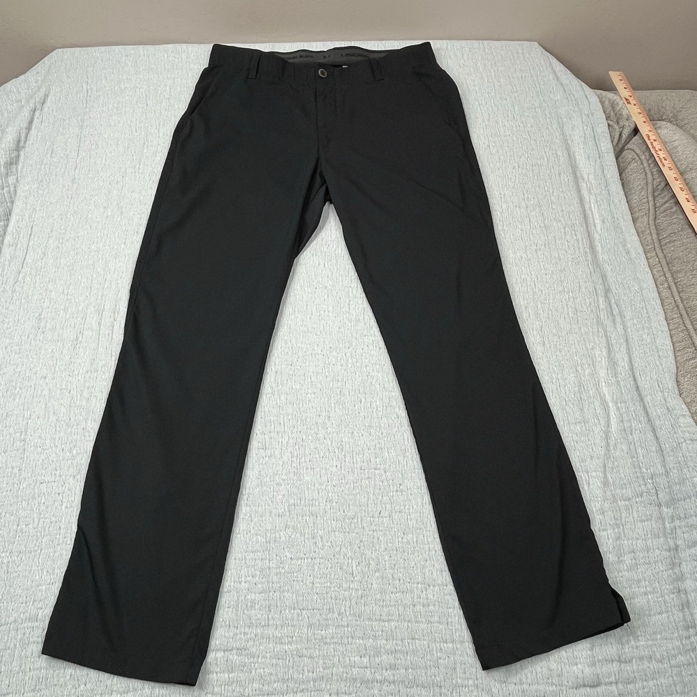 Under Armour Pants Mens‎ 36x32 Black Golf Showdown Vented Performance Stretch UA